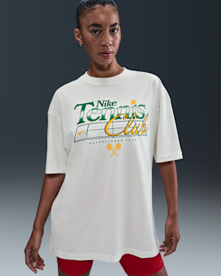 Tシャツ・カットソー (W) Nike NSW Oversized T-Shirts Sail Nike Sportswear Women's Oversized Short-Sleeve Graphic T